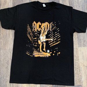 ACDC black T-shirt rock band alternative unisex